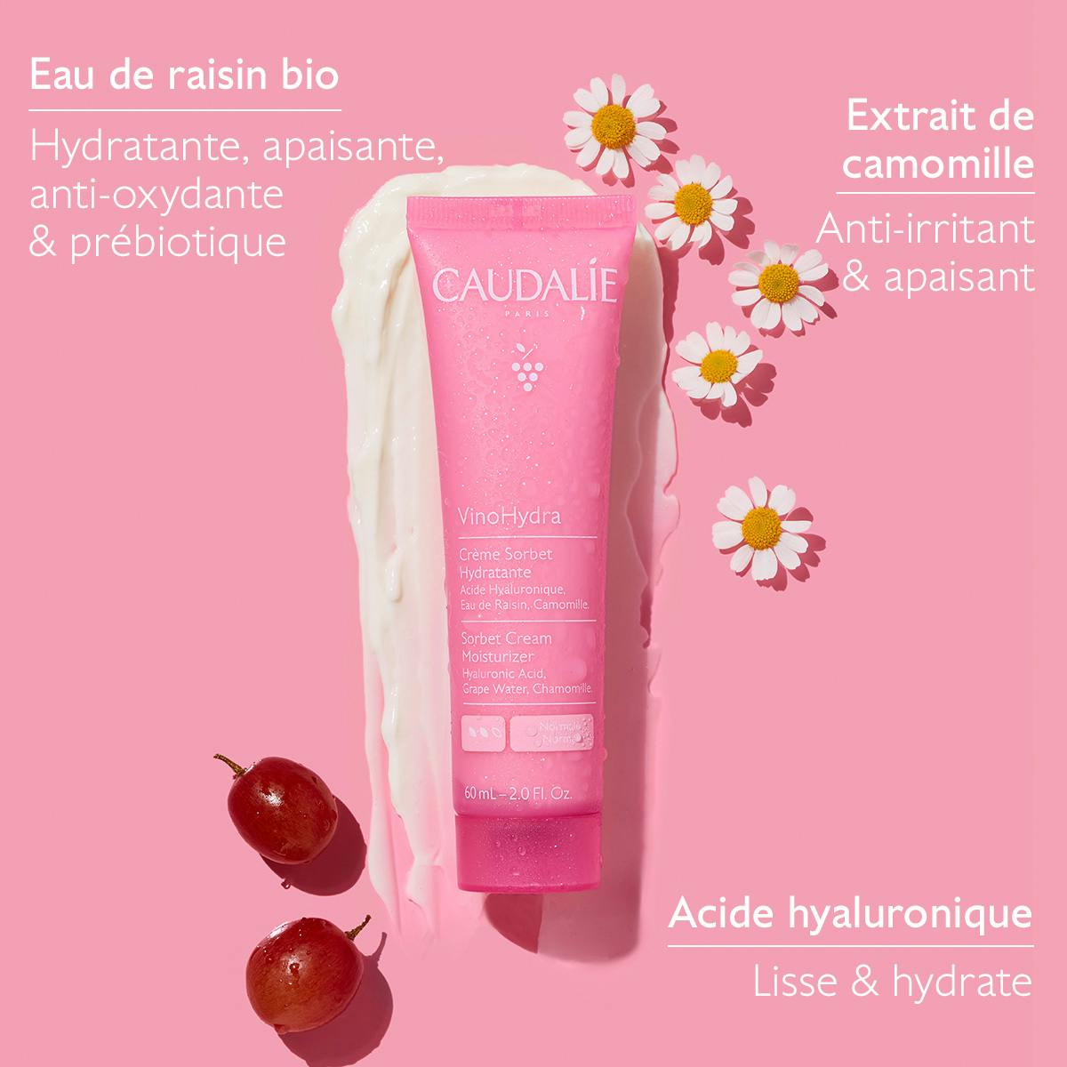 Crème Sorbet Hydratante à l'Acide Hyaluronique & Camomille
