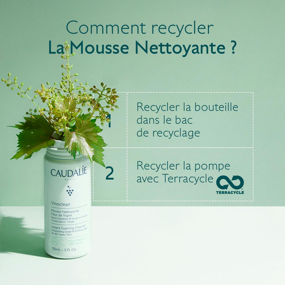 Mousse Nettoyante Visage Fleur de Vigne - 50ml