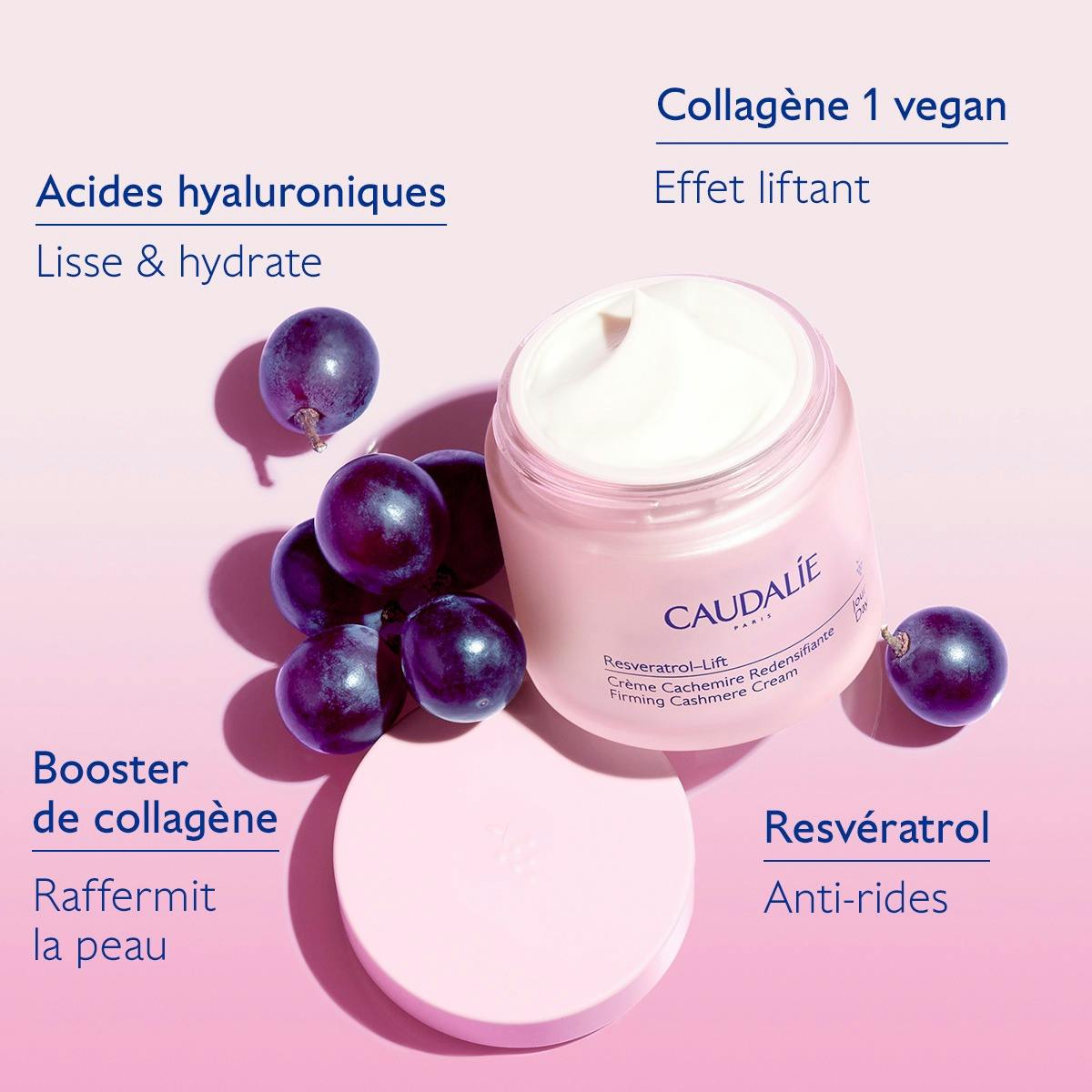 Crème Cachemire Redensifiante au Resvératrol, alternative au Rétinol